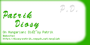 patrik diosy business card